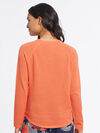 Mesh-Knit  Raglan Sweater, Coral, original image number 1