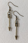 Arrow Handmade Earrings, Gold, original image number 0
