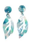 Feather Earrings, Turquoise, original image number 0