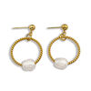 HAILEY Natural Freshwater Pearl Earrings, Gold, original image number 5