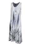 Sleeveless Midi Dress with Strappy Neckline, Grey, original image number 0