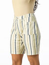 Stripe Bermuda Shorts, Green, original image number 1