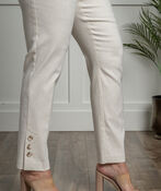 Linen Ankle Pant, Cream, original image number 2