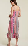 Sleeveless Button Front Midi Dress, Pink, original image number 1