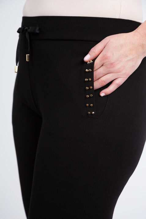 Studded Pull-On Trousers, Black, original