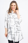¾ Button-Up Tunic, White, original image number 0