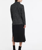 Hi-Lo Sequin Sweater, Black, original image number 1