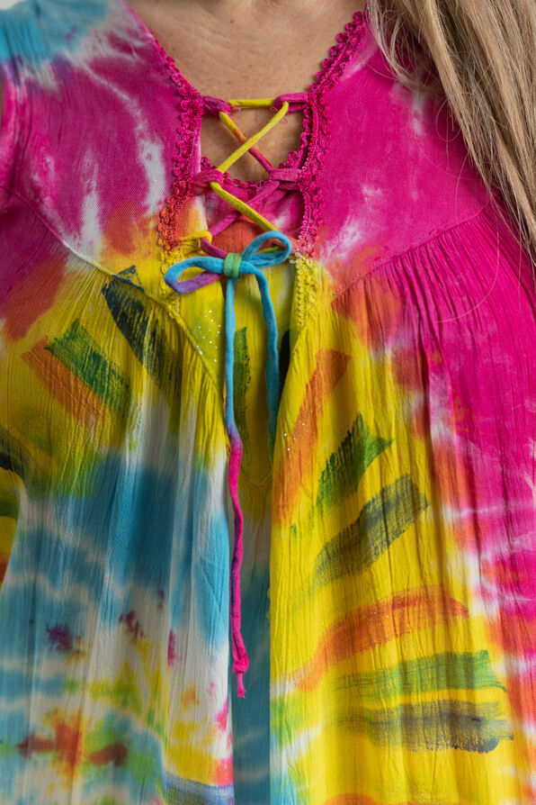 Colorful Tie-Dye Dress , Multi, original image number 1