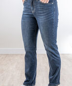 Slim-Leg Mid-Rise Jag Jeans , Denim, original image number 4