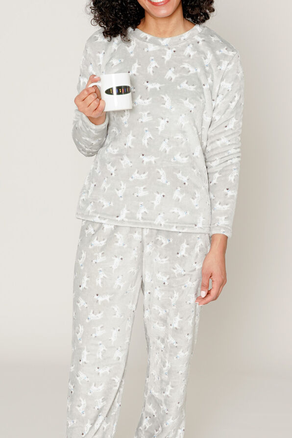 Dalmatian Puppy Pajama Set, Grey, original image number 1