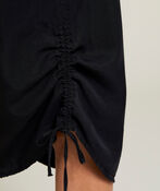 Flowy Drawstring Tencel Skirt, Black, original image number 2