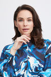 Abstract Tunic Blouse, Blue, original image number 2