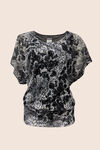 Lace and Paisley Top, Black, original image number 0
