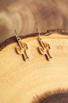 Beaded Cactus Necklace Set, Gold, original image number 1
