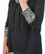 Zebra Athleisure Sweater , Black, original image number 3
