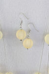 Bubbles Necklace and Earrings Set, Taupe, original image number 1