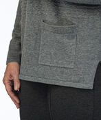 Silver Rhinestone Pocket Sweater, Charcoal, original image number 2