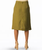 Safari Linen Skirt, Olive, original image number 1