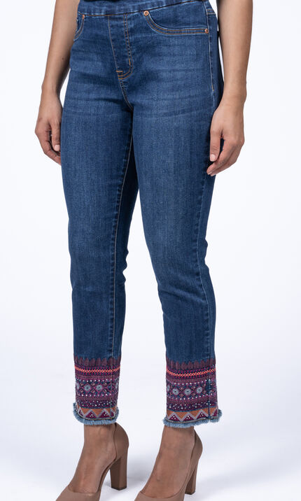 Embellished Ankle Jeans , Denim, original