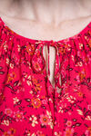 ¾ Bell Sleeve Floral Blouse, Red, original image number 2