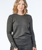 Essential Black Sweater, Charcoal, original image number 0