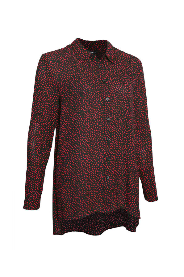 Charee High-Lo Blouse, Red, original image number 0