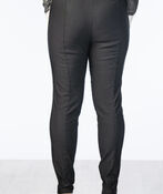 Front-Slit Front-Lined Pants, Black, original image number 4