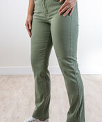 Straight Mid-Rise Jeans, Olive, original image number 0