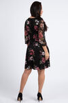 Floral Lace Overlay Dress, Black, original image number 2