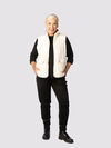 Latte Reversible Outerwear Vest, Cream, original image number 0