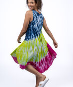 Neon Tie Dye Umbrella Dress, Multi, original image number 1