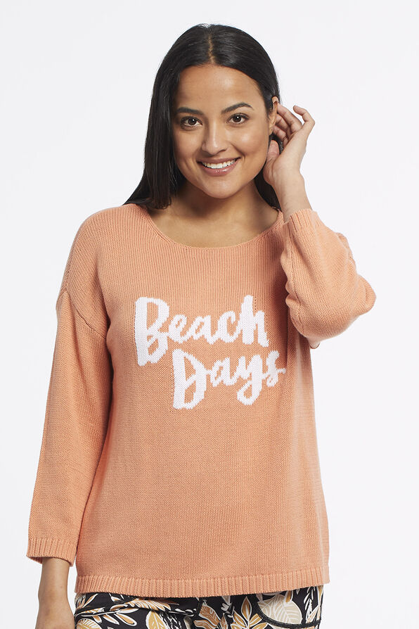 Beach Days Sweater, Orange, original image number 0
