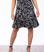 Floral Puff Skirt, Black, original image number 1
