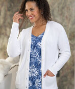 Button Front Tight-Knit Cardigan, , original image number 1
