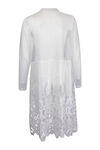 Long Sheer and Lace Cardigan, White, original image number 2