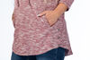 Heathered Hoodie Sweater, Beige, original image number 3