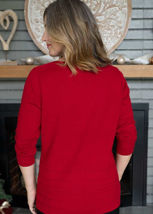 Sparkly Red Rhinestones Sweater, Red, original
