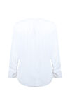 Sheer Long Sleeve Blouse, White, original image number 1