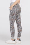 Leopard Ankle Chic Joggers, Grey, original image number 1