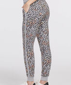 Leopard Ankle Chic Joggers, Grey, original image number 1