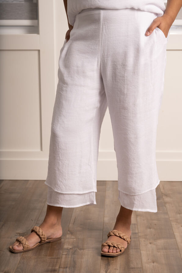 Layered Pull-On Pant, White, original image number 1