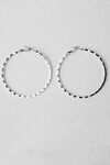 Notched Edge Hoops, Silver, original image number 0