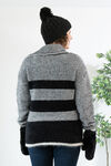 Eyelash Colorblock Sweater , Black, original image number 1
