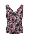 Tropical Print Tank Top with Front Knot, Multi, original image number 1
