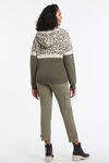 Leopard Hoodie Sweater, Olive, original image number 1