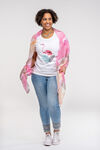 Flamingo Print T-Shirt, Pink, original image number 2
