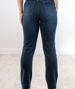 Basic Pull-On Knit Taper-Leg Stretch Jegging Jeans, Navy, original image number 2