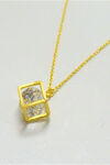 Cube Necklace, Gold, original image number 0