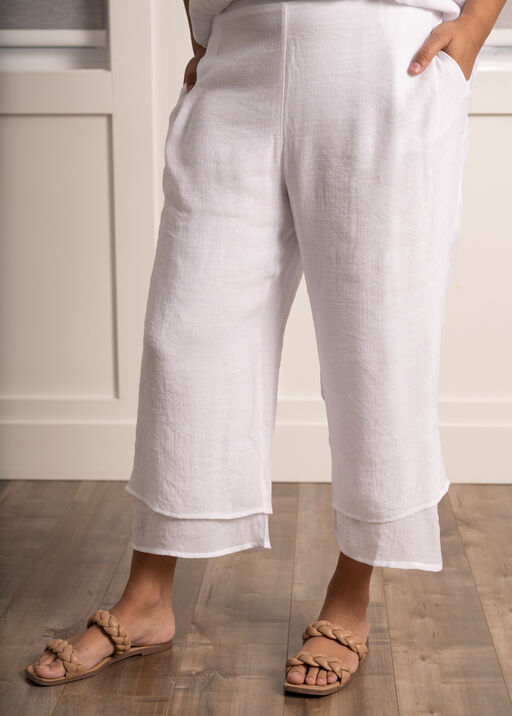 Layered Pull-On Pant, White, original