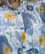 Floral Tunic Blouse , Blue, original image number 1